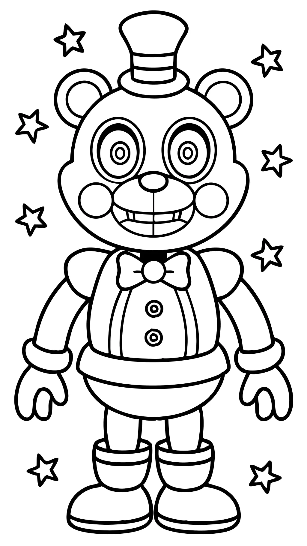 Cinco noches en Freddy’s Coloring Pages Pappy Playtime